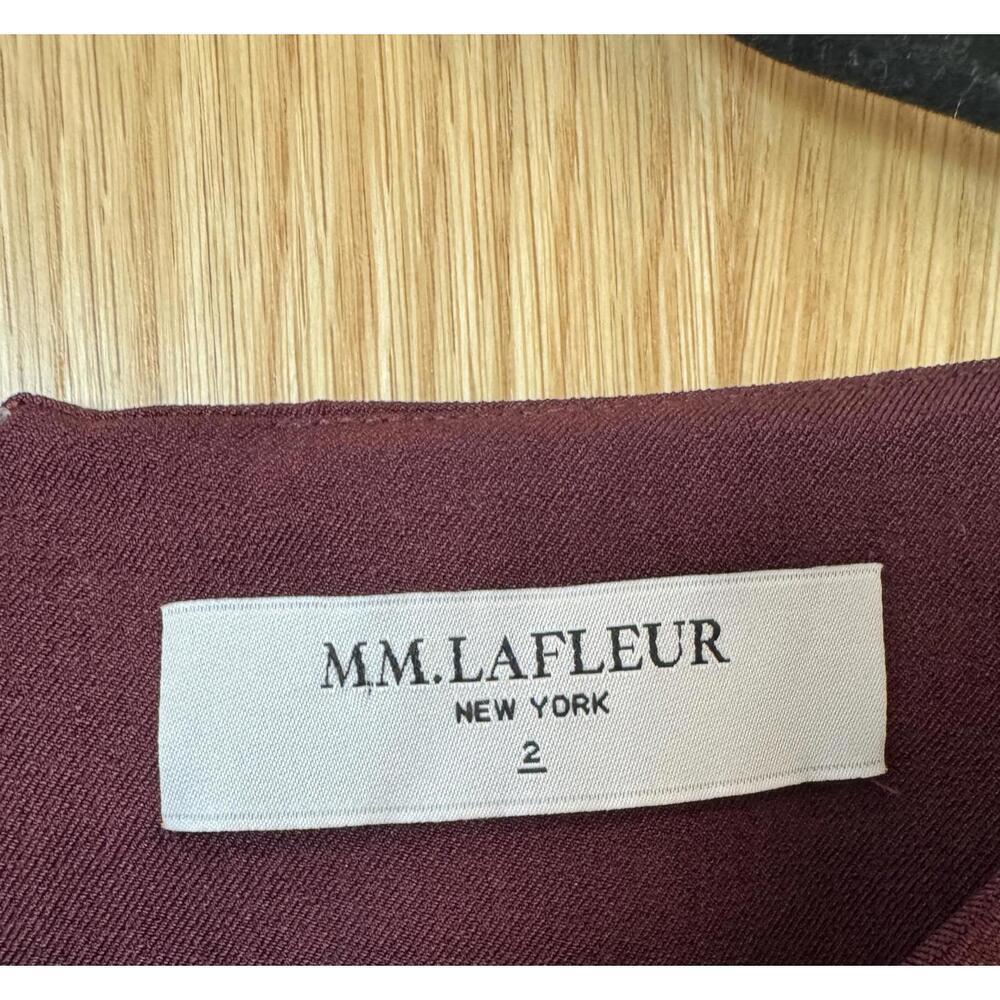 MM.LaFleur Alexandra Dress Claret Burgundy Size 2 - Picture 4 of 5